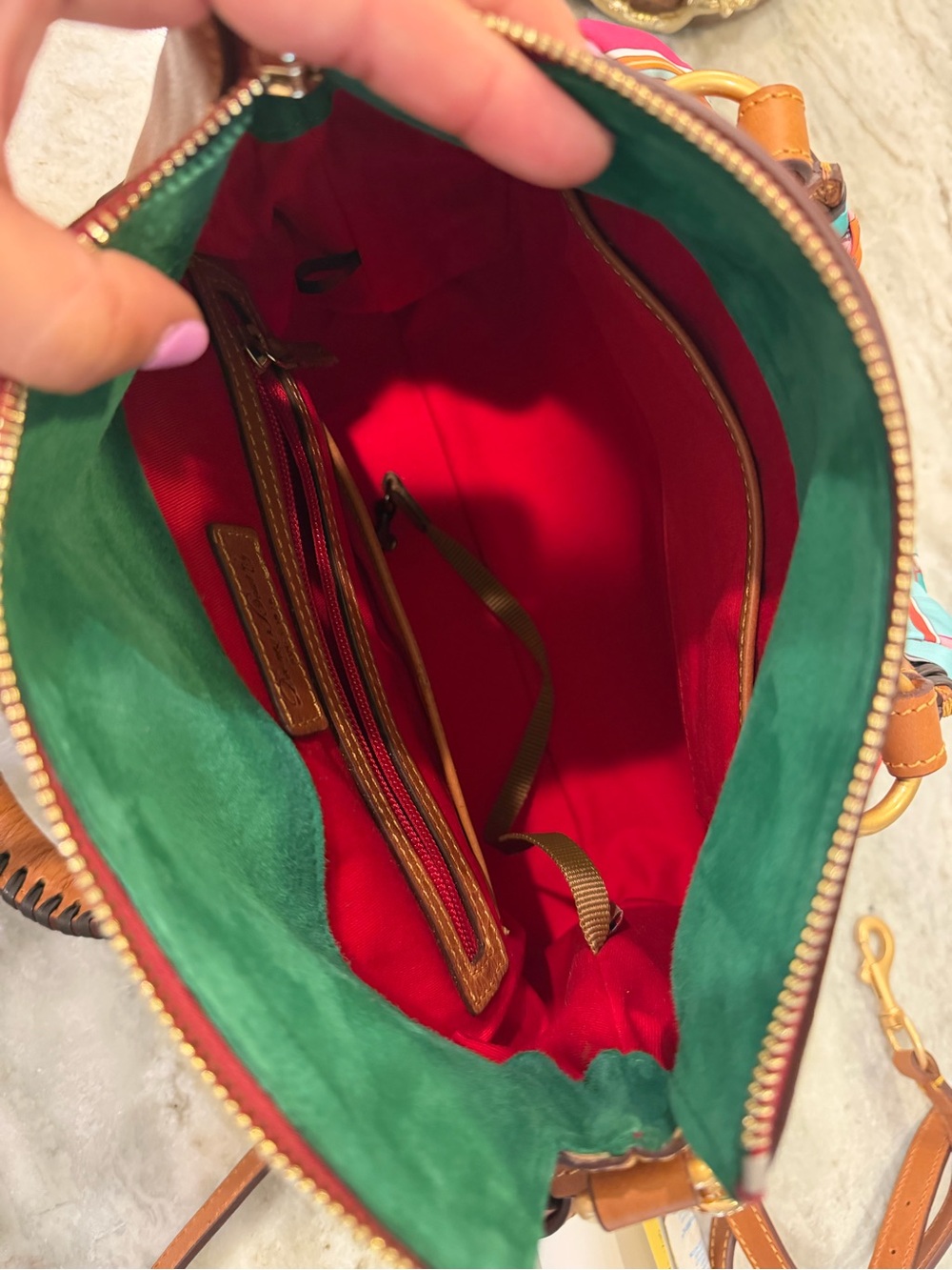 Dooney & Bourke Florentine Satchel NWT - scarf and chain included - Picture 3 of 3